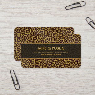 Carte De Visite Motif d'impression Jaguar