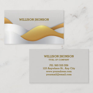 Carte De Visite Motif d'or Abstrait