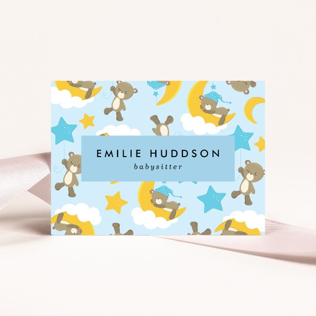 Carte De Visite Motif D'Ours, Babysitter, Garderie, Garde D'Enfant (Créateur téléchargé)