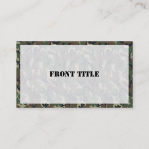 Carte De Visite Motif du camouflage vert militaire