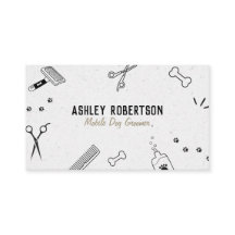 Carte de visite Motif du chien Groomer