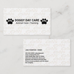 Carte De Visite Motif du logo de chien   Services animaux