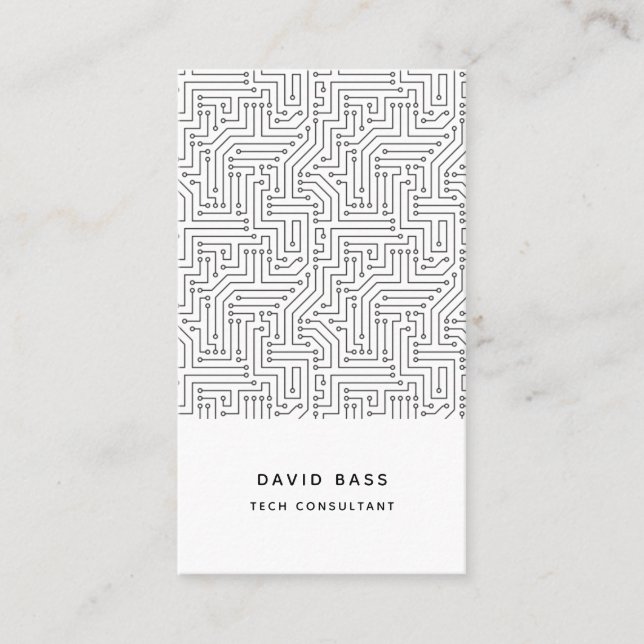 Carte De Visite Motif électronique de circuit informatique techniq (Devant)