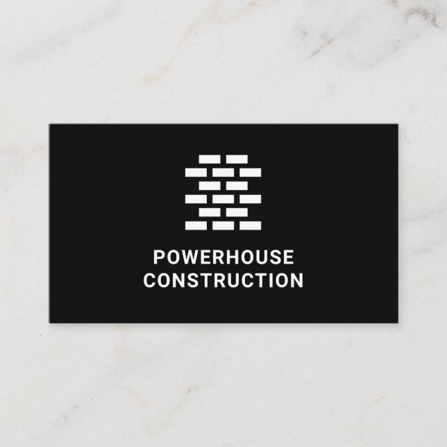 Carte De Visite Motif en brique de l'entreprise de construction No (Devant)