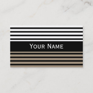 Carte De Visite Motif étroit noir + votre dos. & texte