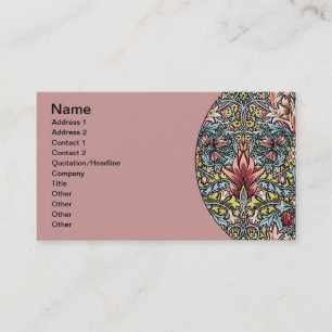 Carte De Visite Motif floral à tête de serpent de William Morris