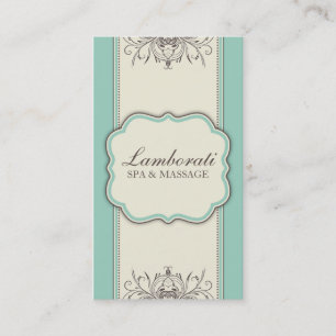 Carte De Visite Motif floral Damask Élégant Moderne Rétro