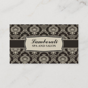 Carte De Visite Motif floral de damassé vintage professionnelle