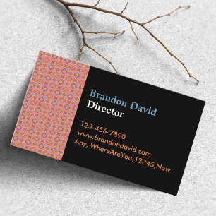 Carte De Visite Motif floral géométrique amérindien de luxe