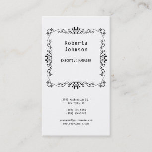 Carte De Visite Motif Floral Minimaliste Moderne Professionnel