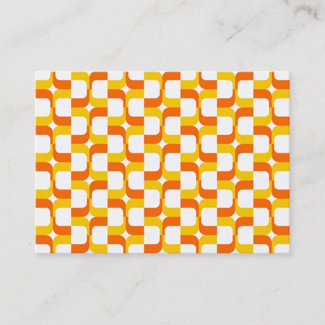 Carte De Visite Motif géométrique 020614 - Ambre et orange (Devant)