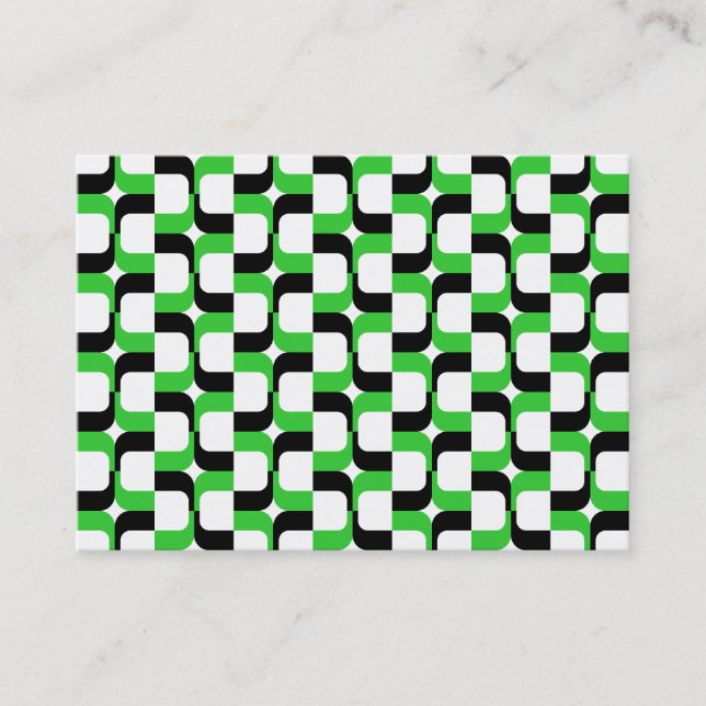 Carte De Visite Motif géométrique 020614 - Noir et vert printemps (Devant)