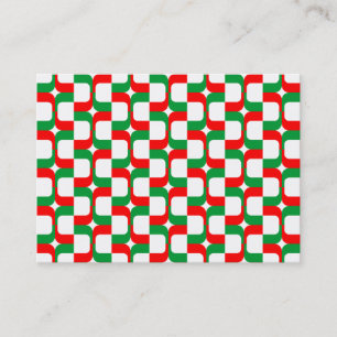 Carte De Visite Motif géométrique 020614 - Rouge et vert