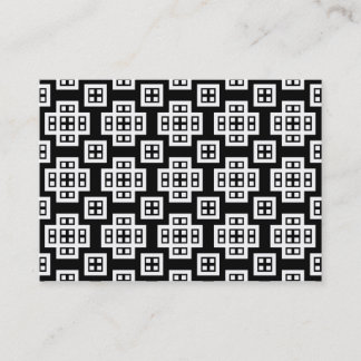 Carte De Visite Motif géométrique 030614 - Blanc sur noir