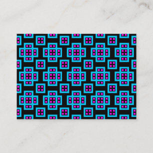 Carte De Visite Motif géométrique 030614 - Bleu, Magenta et Noir