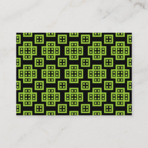 Carte De Visite Motif géométrique 030614 - Martian Green sur noir