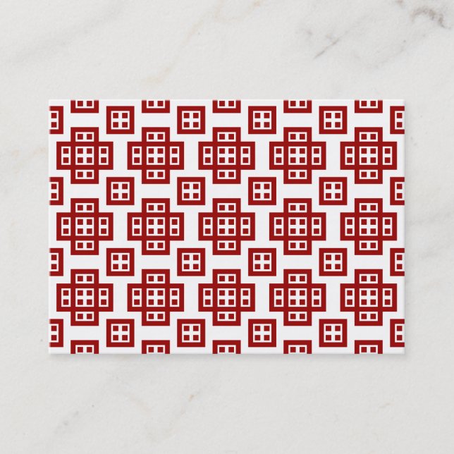 Carte De Visite Motif géométrique 030614 - Rouge rubis (Devant)