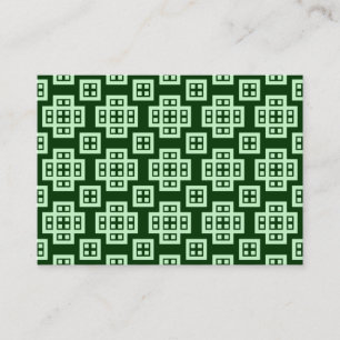 Carte De Visite Motif géométrique 030614 - Vert fantôme sur Dk Gre