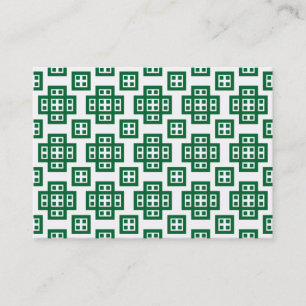 Carte De Visite Motif géométrique 030614 - Vert forestier