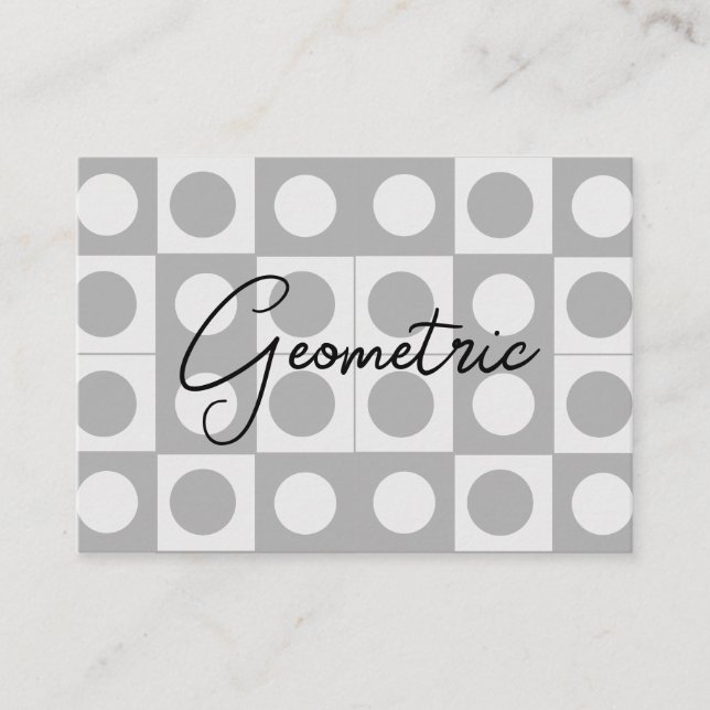 Carte De Visite Motif géométrique Abstrait du milieu du siècle (Devant)