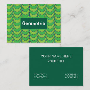 Carte De Visite Motif géométrique demi-cercle vert géométrique