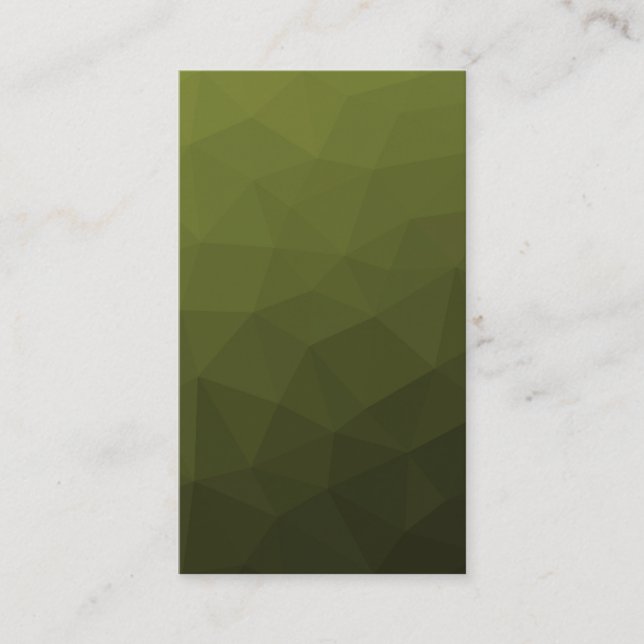 Carte De Visite Motif géométrique du maillage vert de l'Armée (Devant)