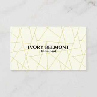 Carte De Visite Motif géométrique jaune simple moderne