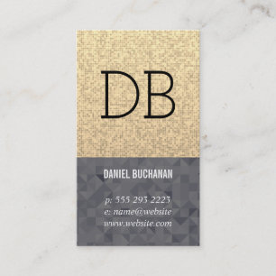 Carte De Visite Motif géométrique Monogramme