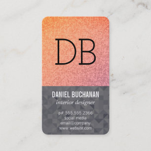 Carte De Visite Motif géométrique Monogramme