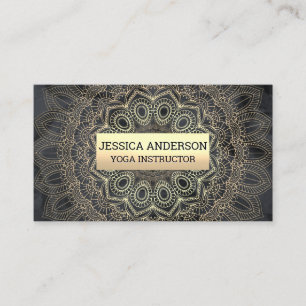 Carte De Visite Motif Gold Mandala