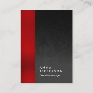 Carte De Visite Motif gris rouge vertical professionnel plaine