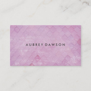 Carte De Visite Motif Grunge de carreaux roses