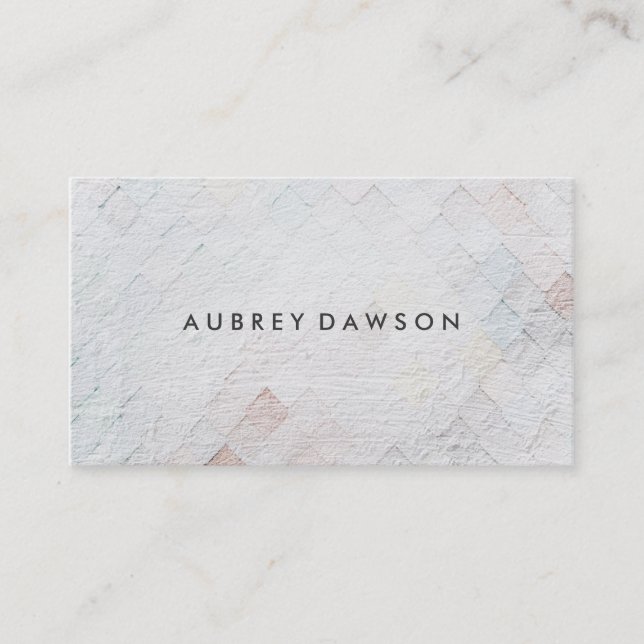 Carte De Visite Motif Grunge en carreaux blancs (Devant)