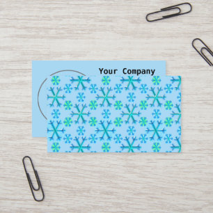 Carte De Visite Motif Hexagon bleu et blanc