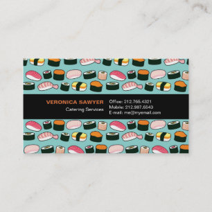 Carte De Visite Motif illustré de Yummy Sushi