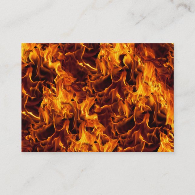 Carte De Visite Motif incendie et flamme (Devant)