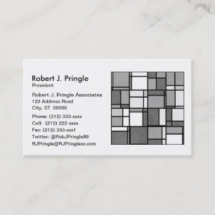 Carte De Visite Motif inspiré de plusieurs gris blanc