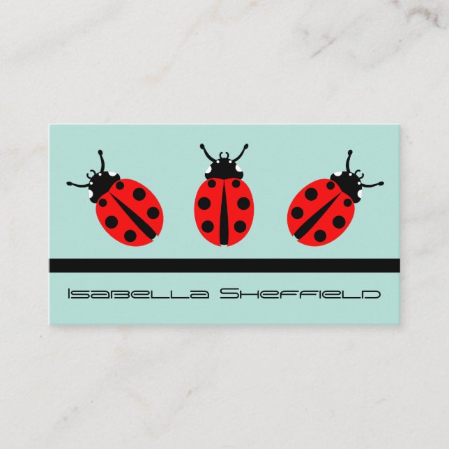 Carte De Visite Motif Ladybug (Devant)