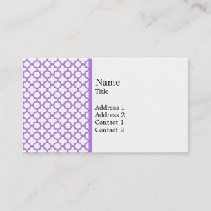 Carte De Visite Motif Lavender Quatrefoil