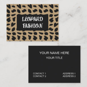Carte De Visite Motif Leopard de mode moderne