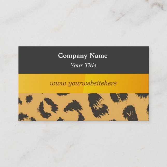 Carte de visite Motif Leopard Fur (Devant)
