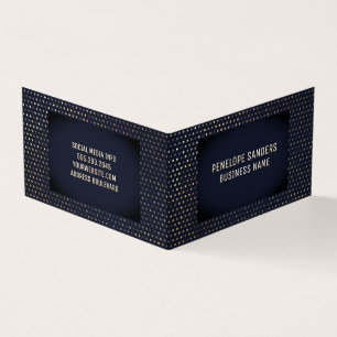 Carte De Visite Motif   Luxe Bleu foncé