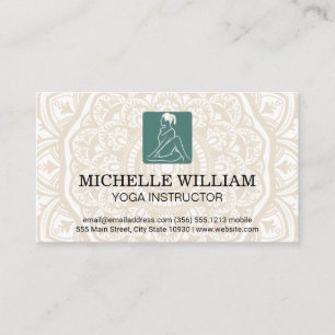 Carte De Visite Motif Mandala   Logo du mouvement Yoga