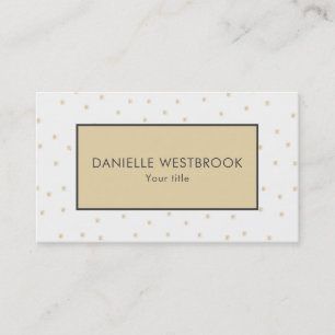 Carte De Visite Motif moderne Beige et blanc