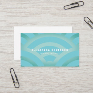 Carte de visite Motif moderne bleu et turquoise