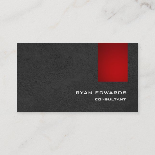 Carte De Visite Motif moderne design élégant rouge gris moderne (Devant)