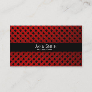 Carte De Visite Motif moderne écossais rouge à carreaux