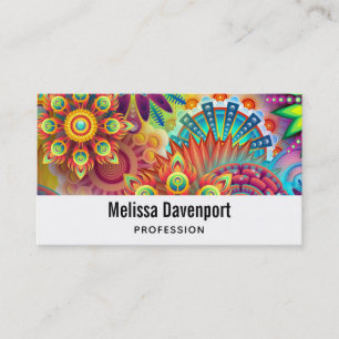 Carte De Visite Motif multicolore Art Déco