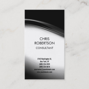 Carte de visite Motif noir blanc gris