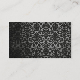 Carte De Visite motif noir de damassés de dentelle